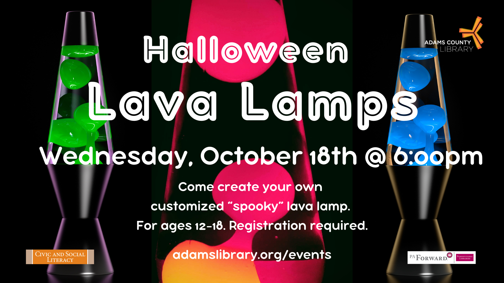 Halloween Lava Lamps Adams County Library